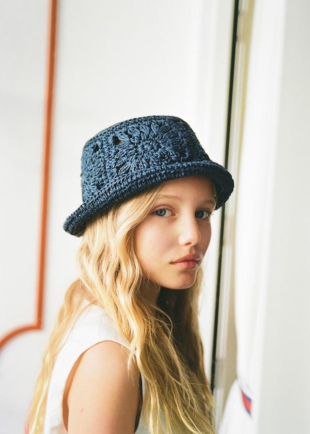 Mango Gehäkelter Bucket Hat