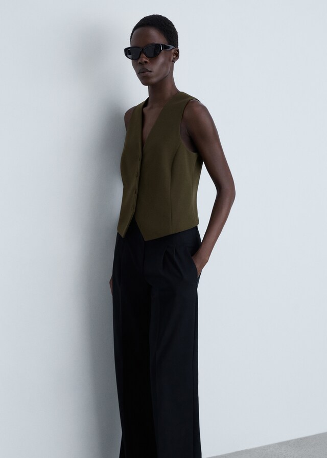 Mango Geknöpfte Anzugweste