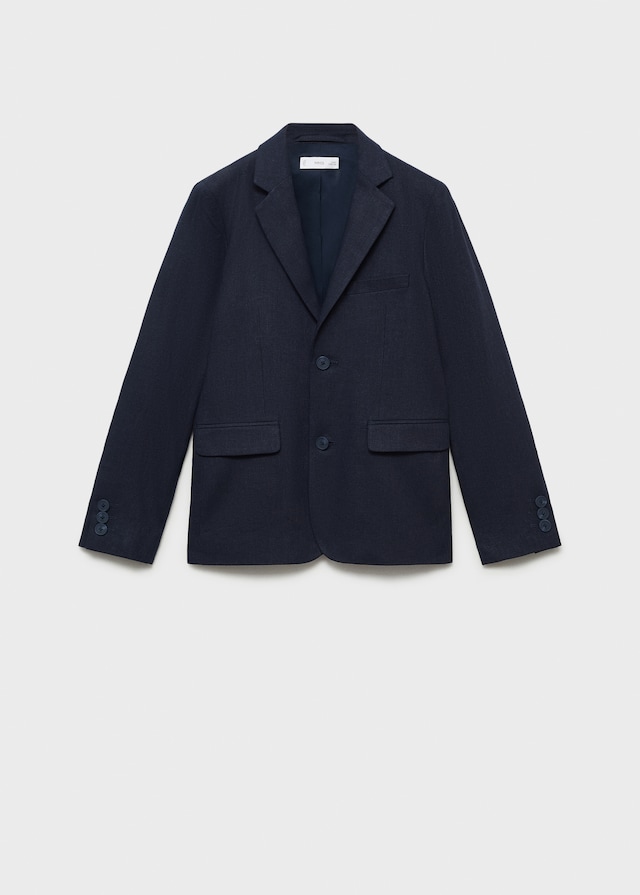 Mango Geknöpfter Leinenblazer