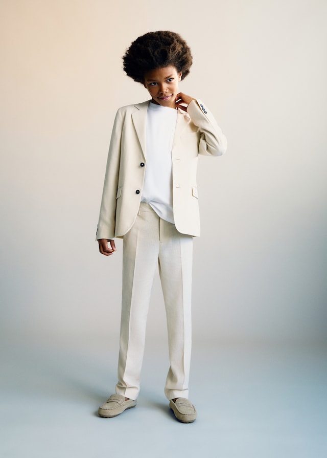 Mango Geknöpfter Leinenblazer