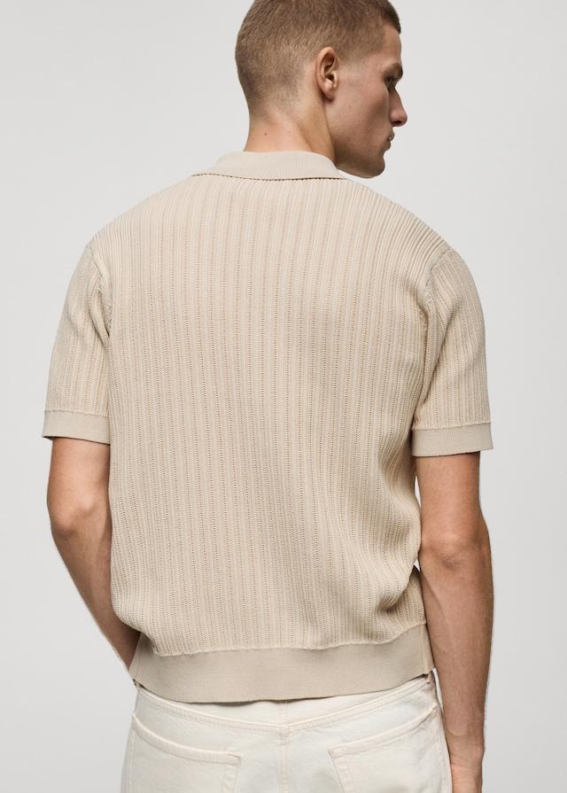 Mango Geknöpftes Poloshirt Mit Baumwollstruktur