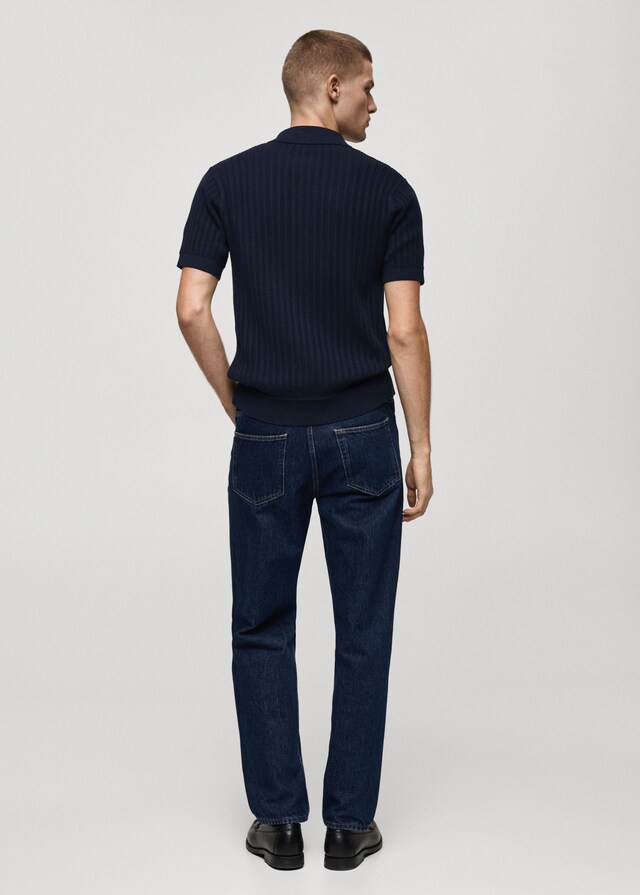 Mango Geknöpftes Poloshirt Mit Baumwollstruktur