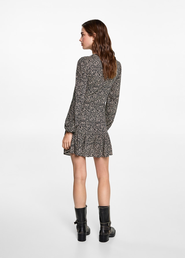 Mango Gekräuseltes Printkleid