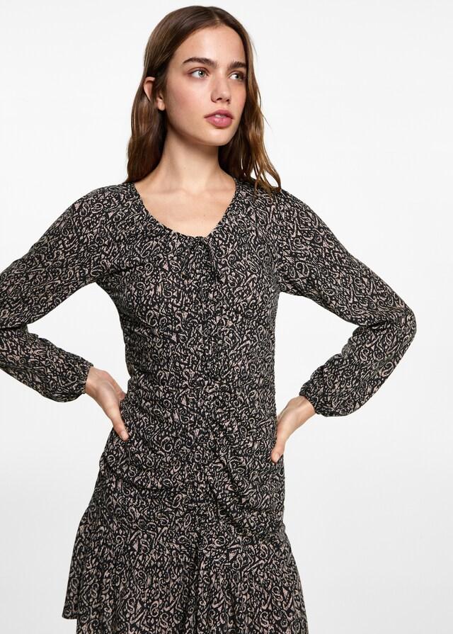 Mango Gekräuseltes Printkleid