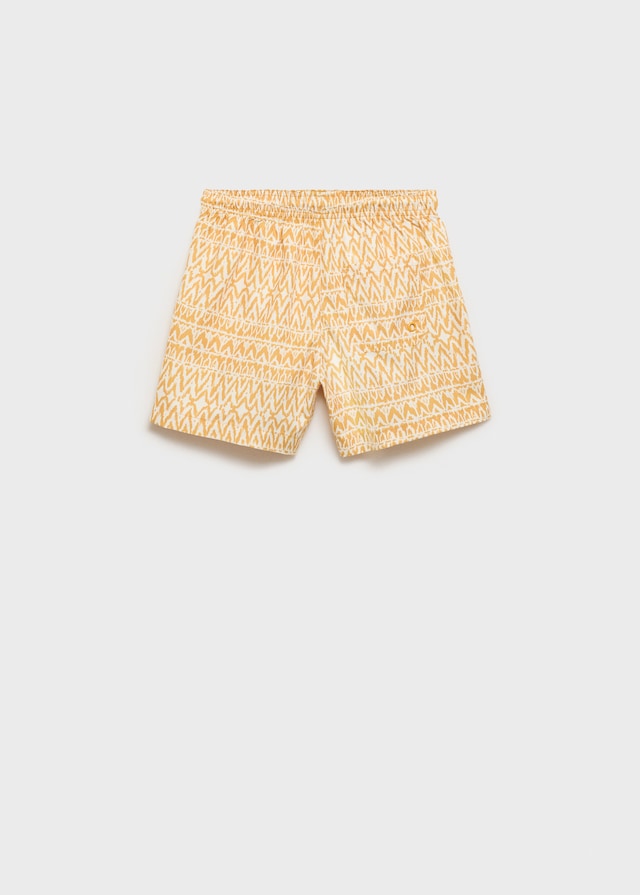 Mango Gemusterte Badeshorts Mit Kordelzug