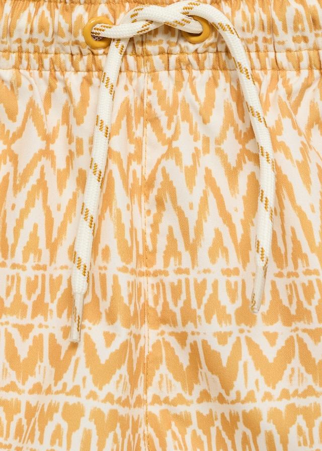 Mango Gemusterte Badeshorts Mit Kordelzug