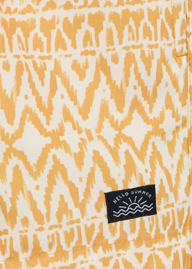 Mango Gemusterte Badeshorts Mit Kordelzug