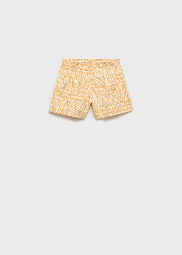 Mango Gemusterte Badeshorts mit Kordelzug