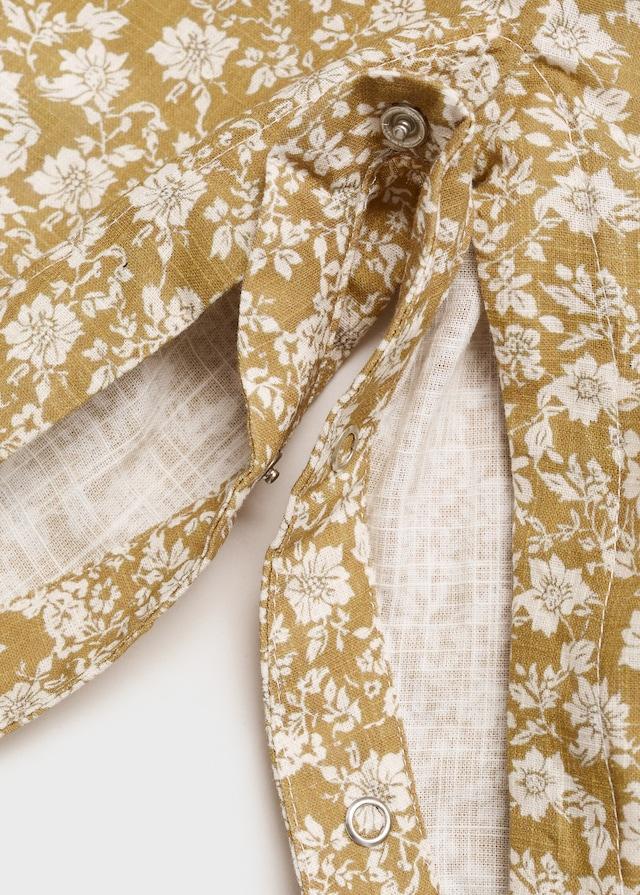 Mango Gemusterte Baumwoll-Latzhose