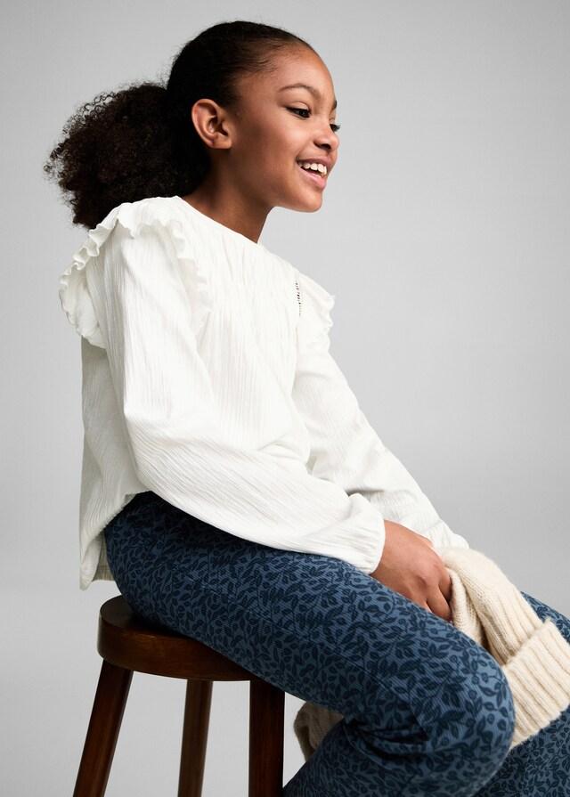 Mango Gemusterte Flared-Leggings