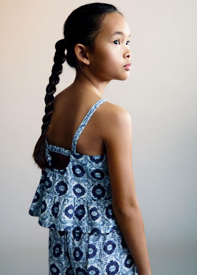 Mango Gemusterte Rüschenbluse