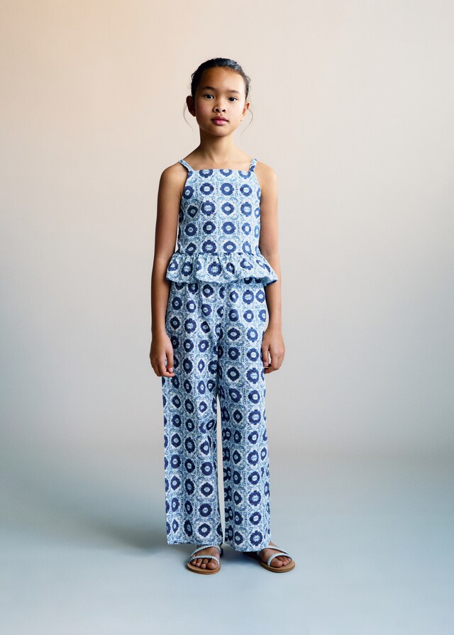 Mango Gemusterte Rüschenbluse