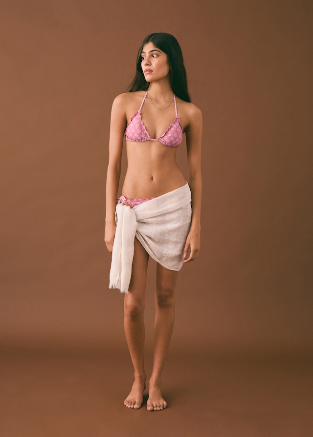 Mango Gemusterter Bikini Mit Borte