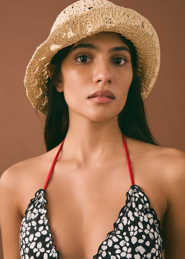 Mango Gemusterter Bikini Mit Kontrastkordel