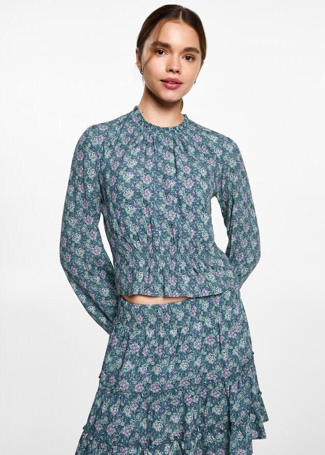 Mango Gemusterter Rüschenrock