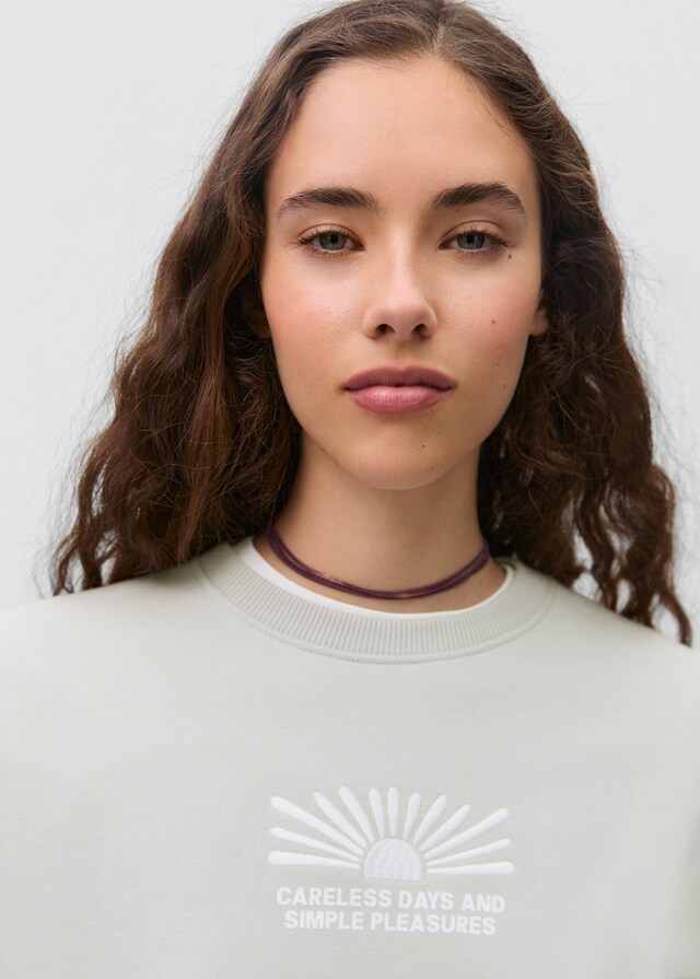 Mango Gemustertes Baumwoll-Sweatshirt