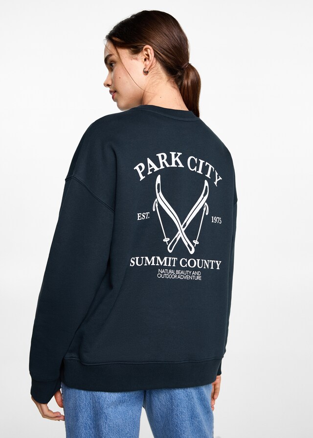 Mango Gemustertes Baumwoll-Sweatshirt