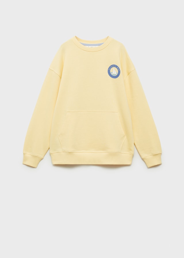 Mango Gemustertes Baumwoll-Sweatshirt