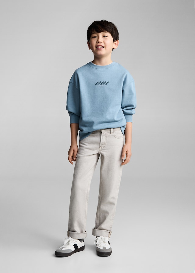 Mango Gemustertes Baumwoll-Sweatshirt