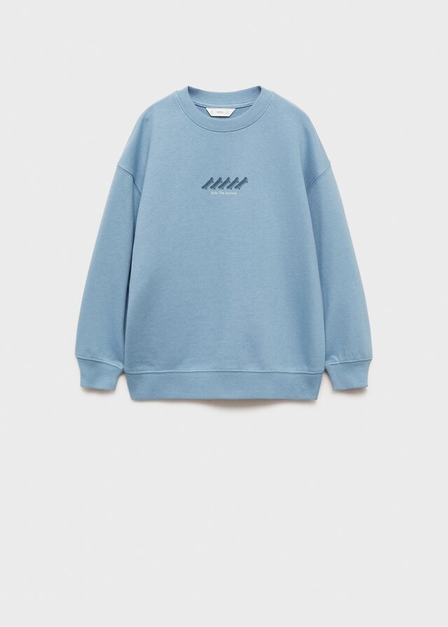 Mango Gemustertes Baumwoll-Sweatshirt