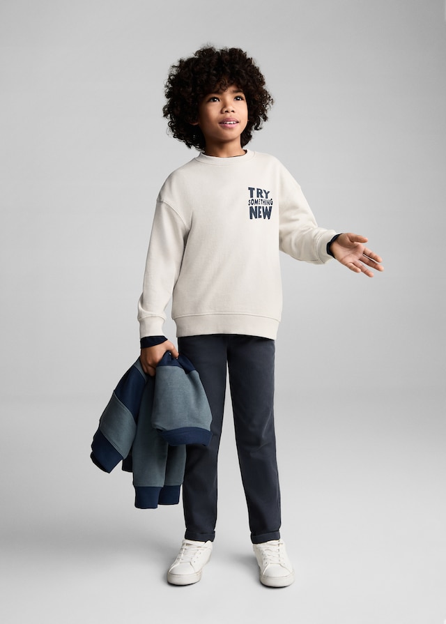 Mango Gemustertes Baumwoll-Sweatshirt