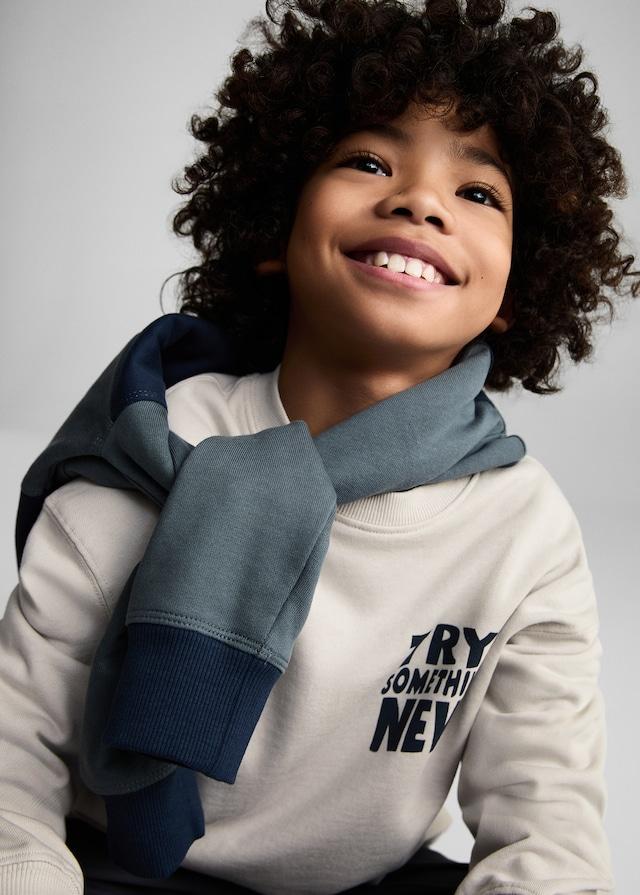 Mango Gemustertes Baumwoll-Sweatshirt