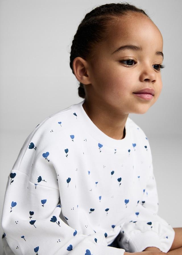 Mango Gemustertes Baumwoll-Sweatshirt