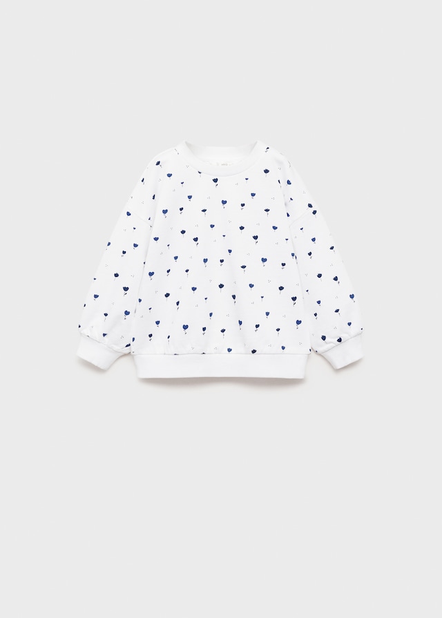 Mango Gemustertes Baumwoll-Sweatshirt