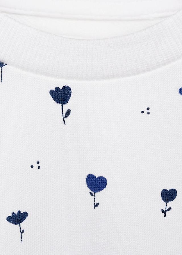 Mango Gemustertes Baumwoll-Sweatshirt