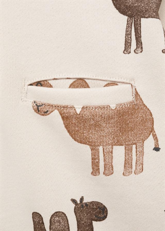 Mango Gemustertes Baumwoll-Sweatshirt