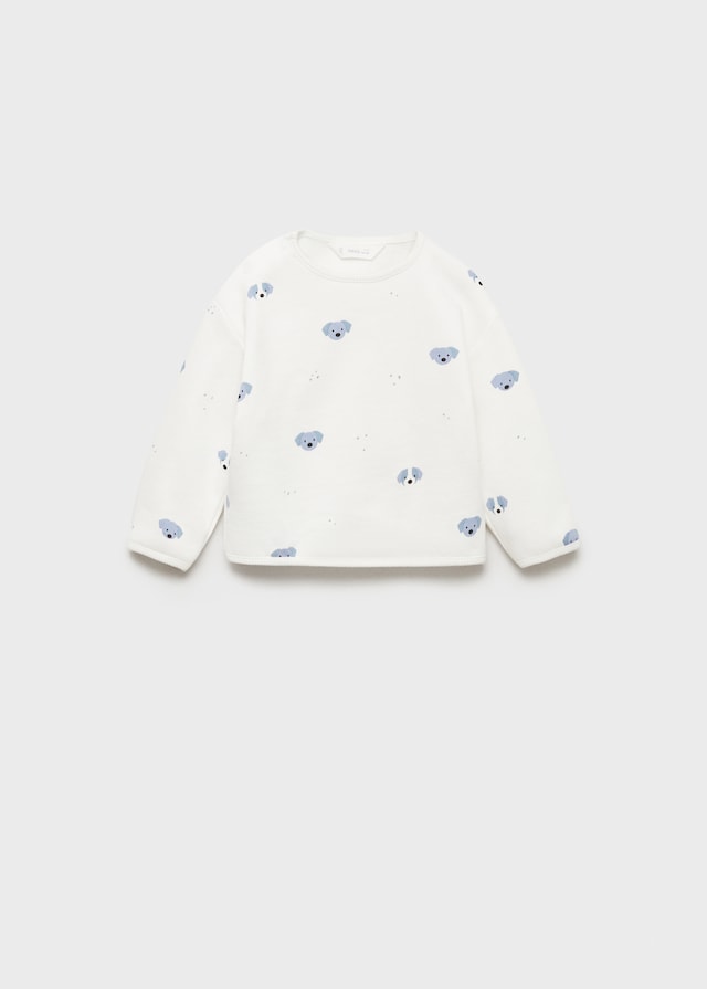 Mango Gemustertes Baumwoll-Sweatshirt