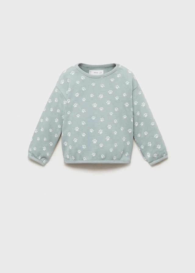 Mango Gemustertes Baumwoll-Sweatshirt