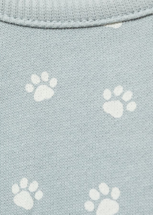 Mango Gemustertes Baumwoll-Sweatshirt