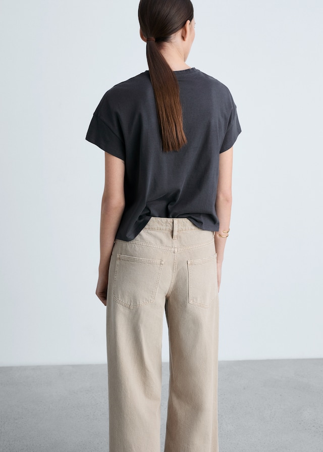 Mango Gemustertes Baumwoll-T-Shirt