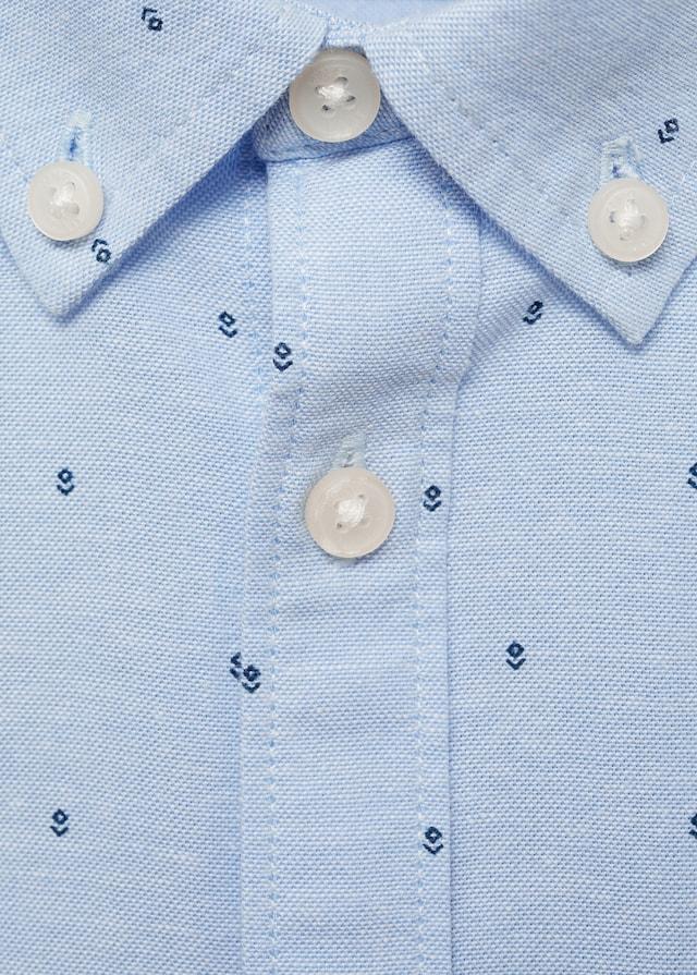 Mango Gemustertes Oxfordhemd