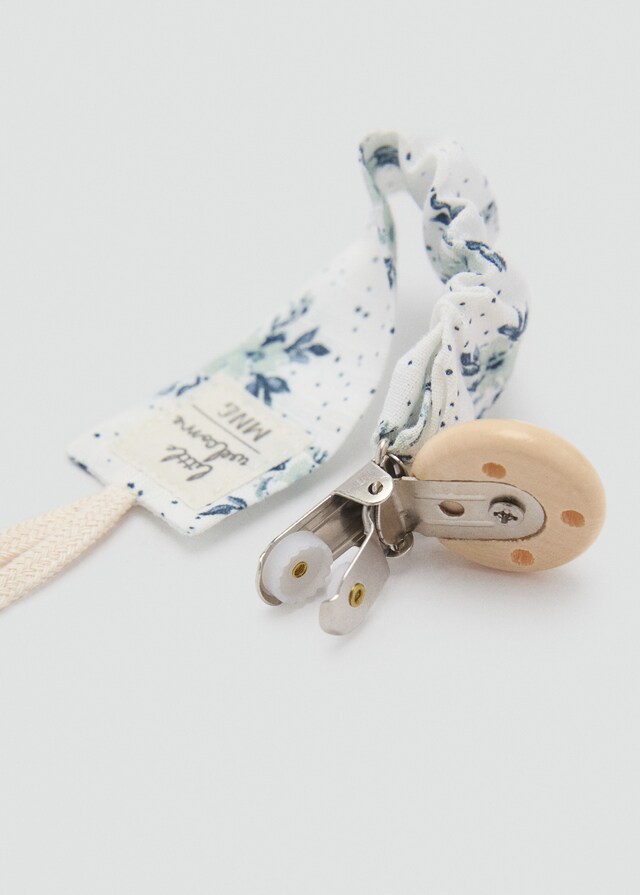 Mango Gemustertes Schnullerband Mit Clip
