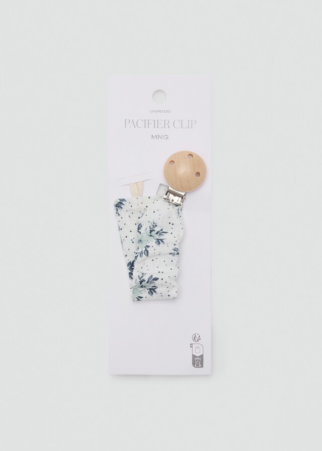 Mango Gemustertes Schnullerband mit Clip