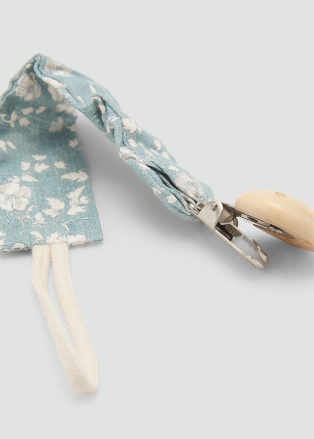 Mango Gemustertes Schnullerband mit Clip