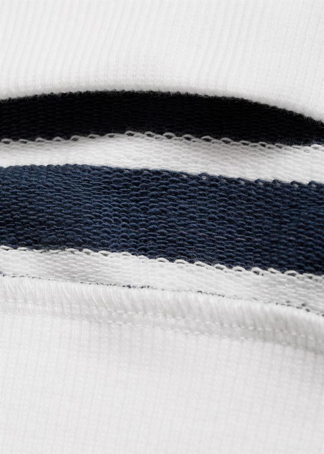 Mango Gemustertes Sweatshirt Mit Streifen