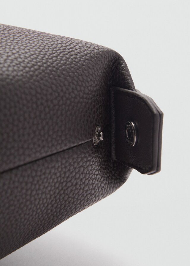 Mango Genarbte Kosmetiktasche Mit Kontrasthenkel