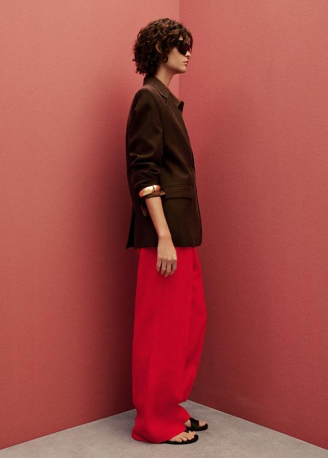 Mango Gerade Anzughose Aus Leinen