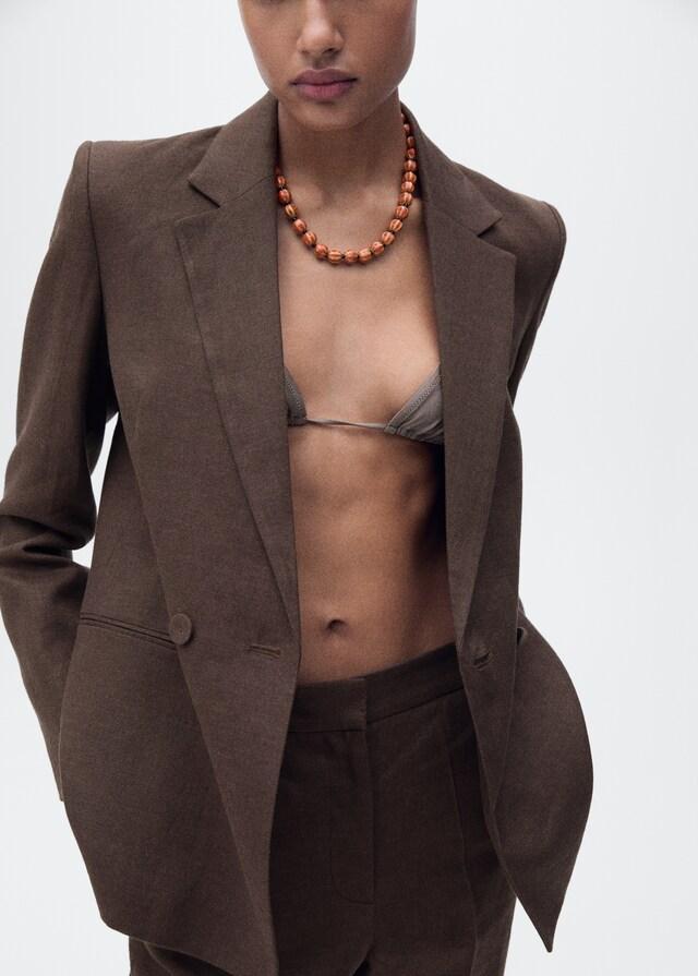 Mango Gerade Anzughose aus Leinen