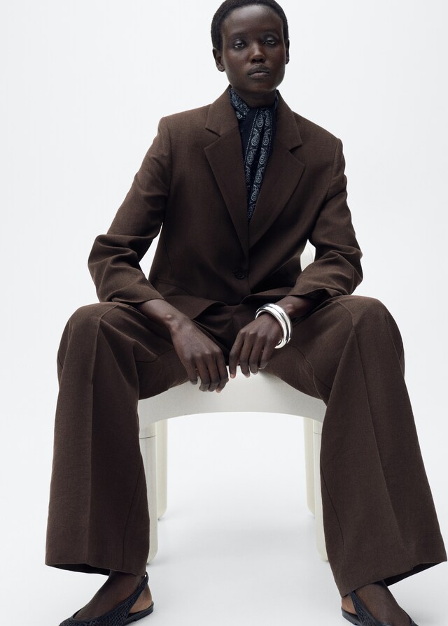 Mango Gerade Anzughose Aus Lyocell