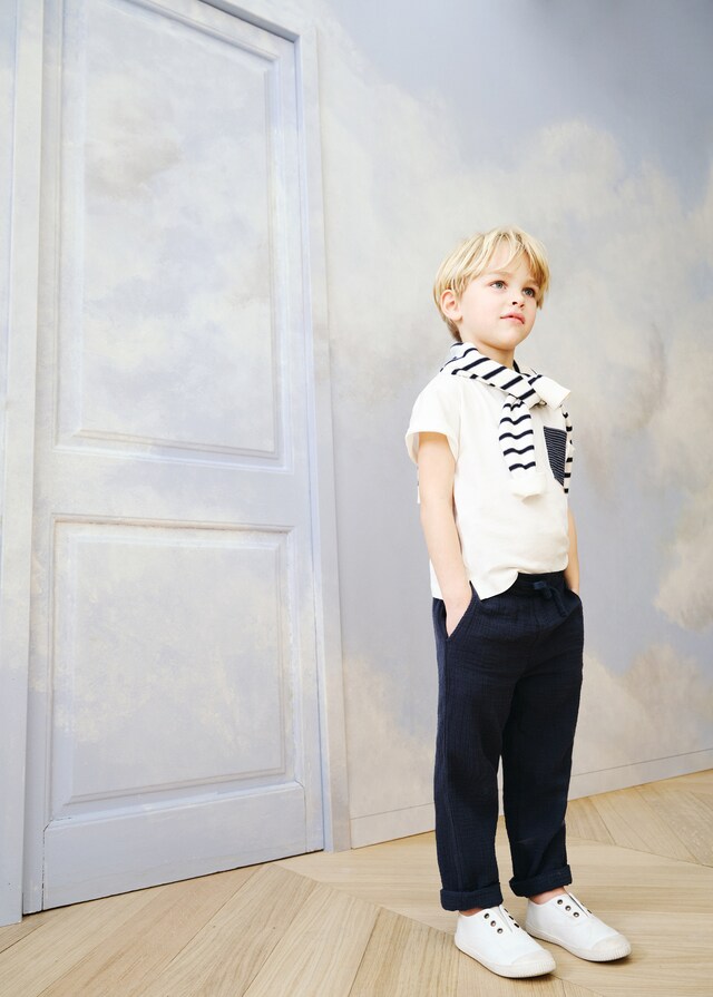 Mango Gerade Baumwollhose