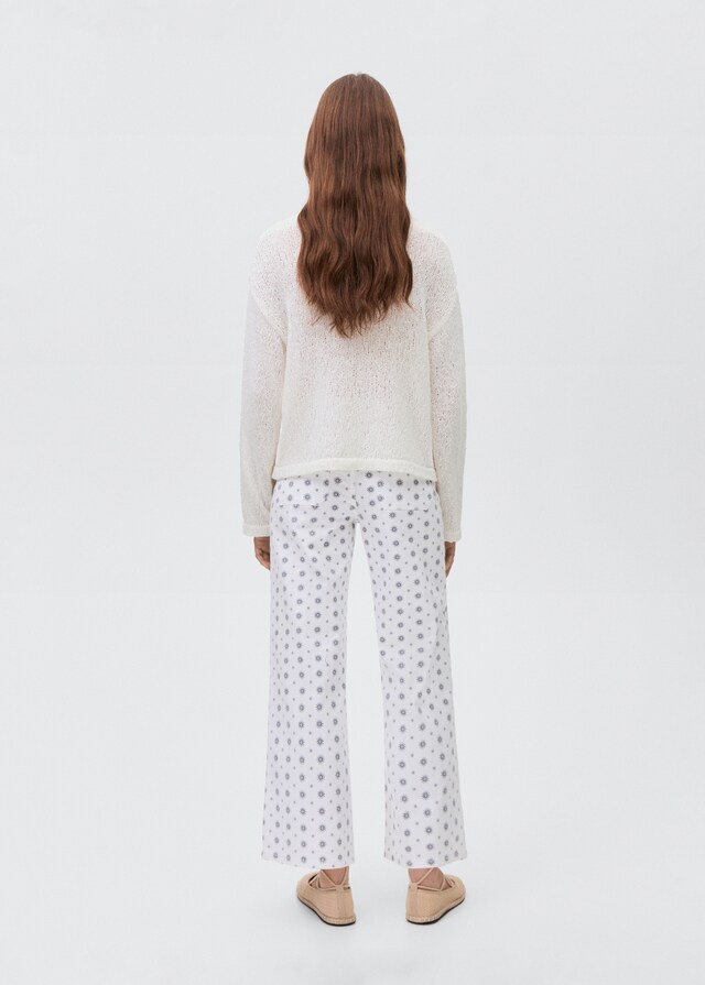 Mango Gerade Gemusterte Jeans