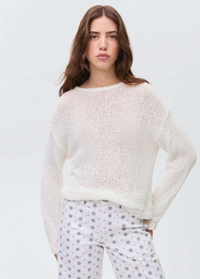 Mango Gerade Gemusterte Jeans