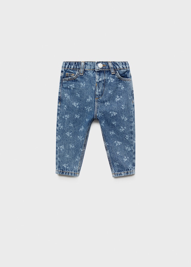 Mango Gerade Gemusterte Jeans