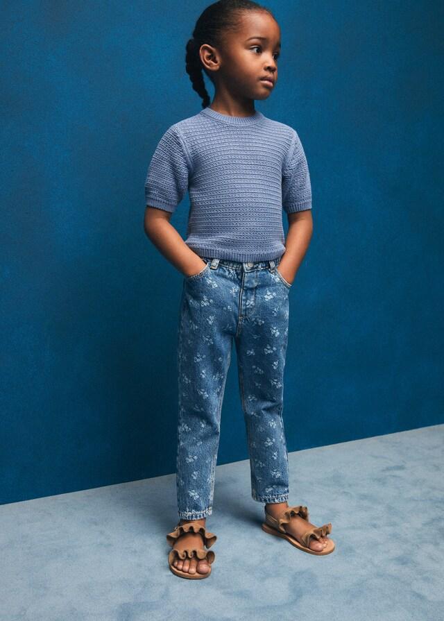 Mango Gerade gemusterte Jeans