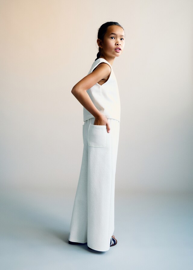 Mango Gerade Hose mit Struktur