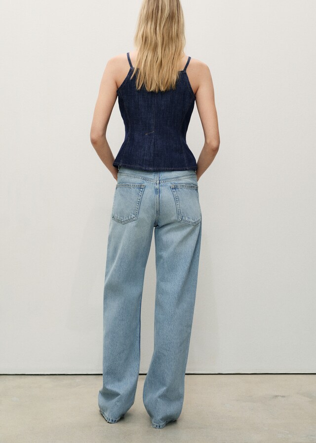 Mango Gerade Jeans Miami Mit Mittlerer Bundhöhe